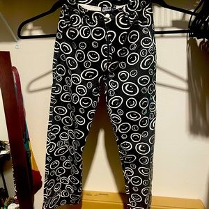 Straight leg smiley face pretty damage jeans